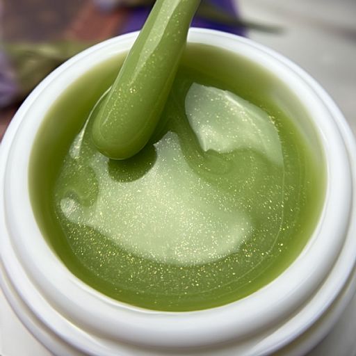 Pudding Gel Olive конструирующий цветной гель с микроблеском