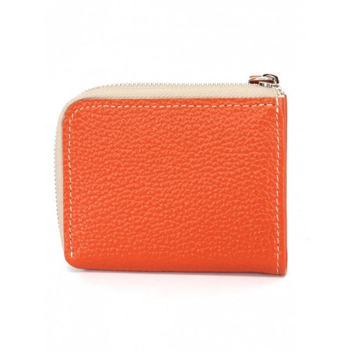 Портмоне женское Croco-ПР-931 натуральная кожа 1 отд, 4 карм, оранжевый флотер (36) 263581  фото 2