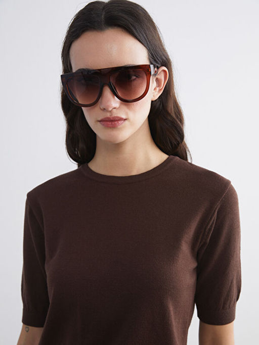 Bisiklet Yaka Kad?n Triko Kazak