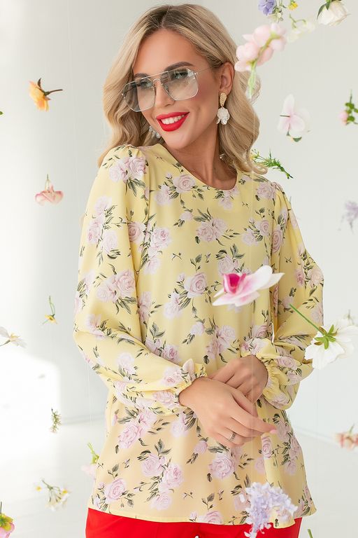 Блузон Парижанка (цветы лимончелло) - Эльза фото 5