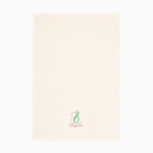 Полотенце махровое Этель. С 8 Марта, 35?50 см, хлопок 100%, бежевое