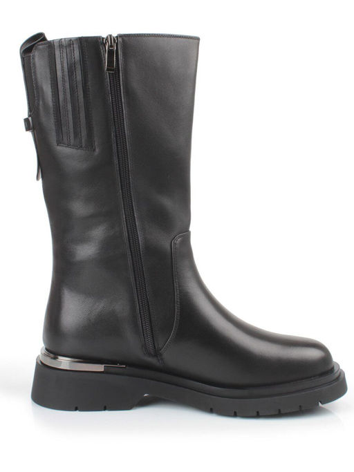 ZA4226M BLACK Сапоги зимние женские (натуральная кожа, натуральный мех, натуральная байка)