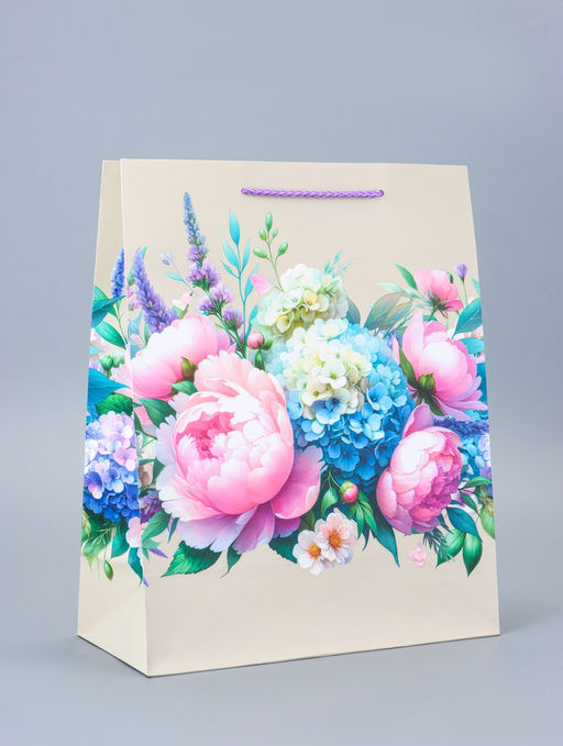 Цена за 2 шт. Пакет подарочный ламинированный Красота и нежность 26?12?32 см