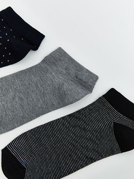 Desenli Bambu Erkek Patik ?orap 5li