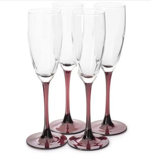 Набор столовый ВУЛКАН ЛИЛАК 16 пр. с бокалами для шампанского арт.O0251 - Luminarc фото 4