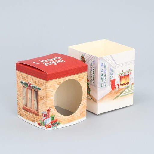 Цена за 5 шт. Бонбоньерка Уютный Новый Год , 6 х 7 х 6 см - Дарите счастье фото 2