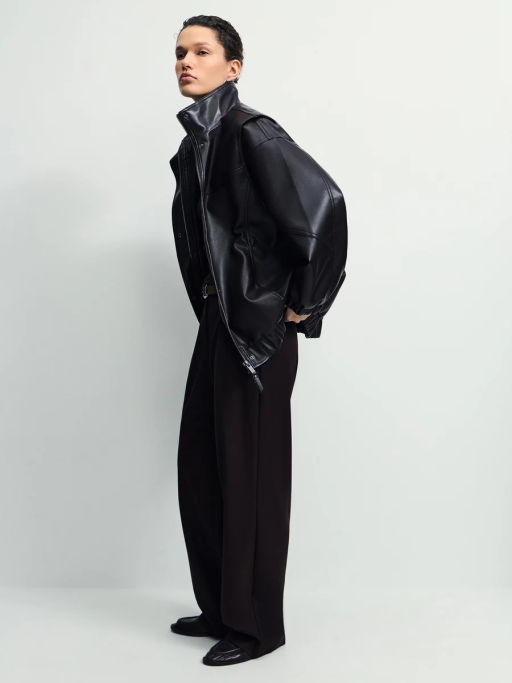 Куртка оверсайз из искусственной кожи / Zarina фото 3