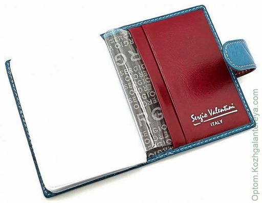 Женская кожаная визитница Sergio Valentini СВ 3191-010  фото 4
