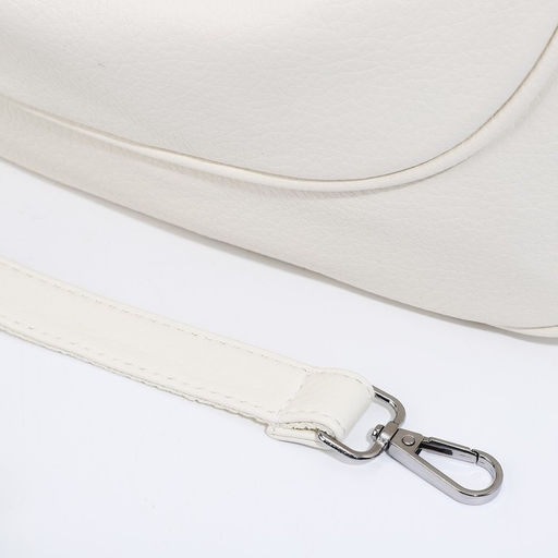 Сумка-мешок на молнии, наружный карман, длинный ремень, цвет белый - Simaland фото 6