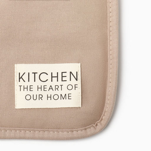 Набор кухонный Этель Kitchen, цвет бежевый, варежка-прихватка 18×29 см, прихватка 19×19 см