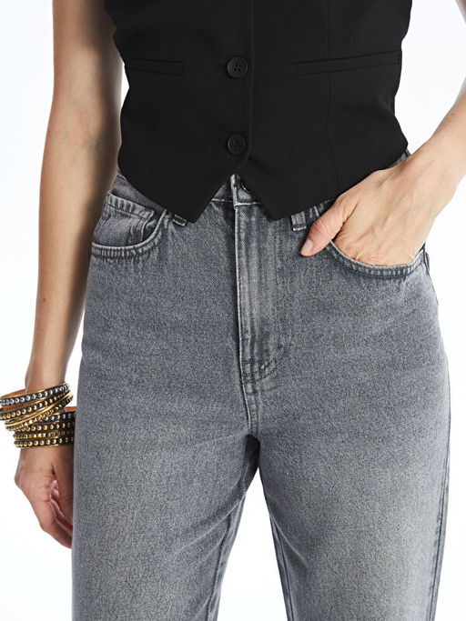 Straight Fit Kad?n Jean Pantolon