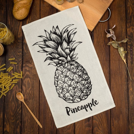 Цена за 2 шт. Полотенце кухонное Доляна Pineapple 35х60 см, 100% хлопок, 160г/м2