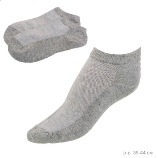 Носки мужские р. 39-44 / D566 /уп 12/100/1200/серые ОДНА ПАРА