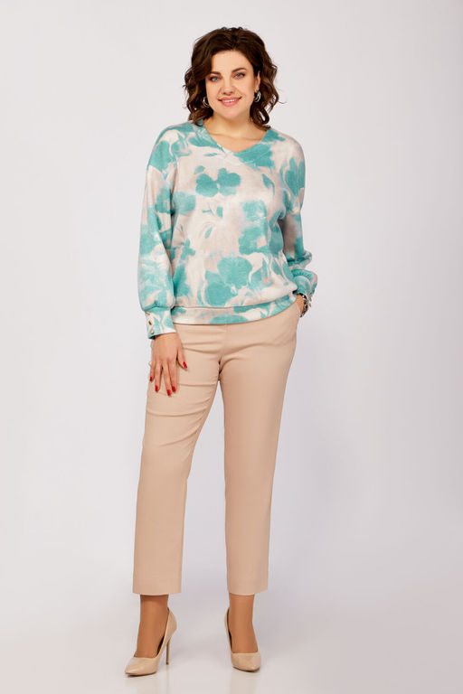 Блуза Swallow 803.2 черный+серебряный узор фото 96