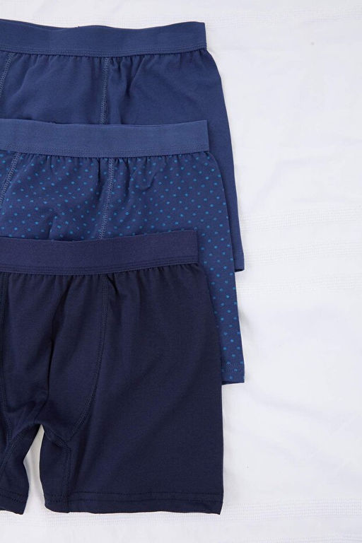 Lacivert 3l_ Paket 2 D_z 1 Desenli Esnek Boxer TMNSS26BX00004 - Trendyolmilla фото 2