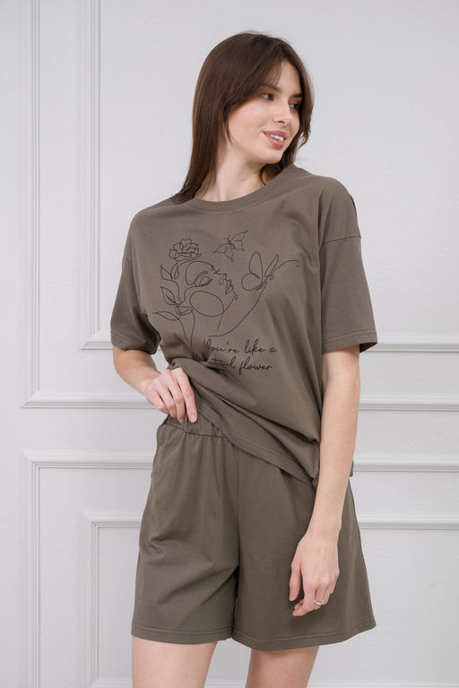 Пижама женская из кулирки Дива болотный - Амадэль фото 10