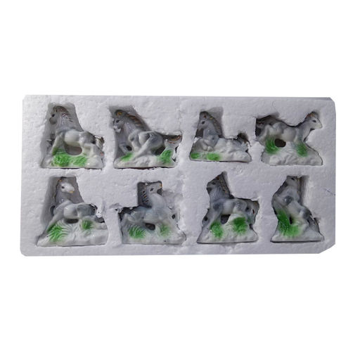 Лошадь символ 2026 года уп-8шт фарфор символ силы, мощи, достижения цели и победы 6см-7см