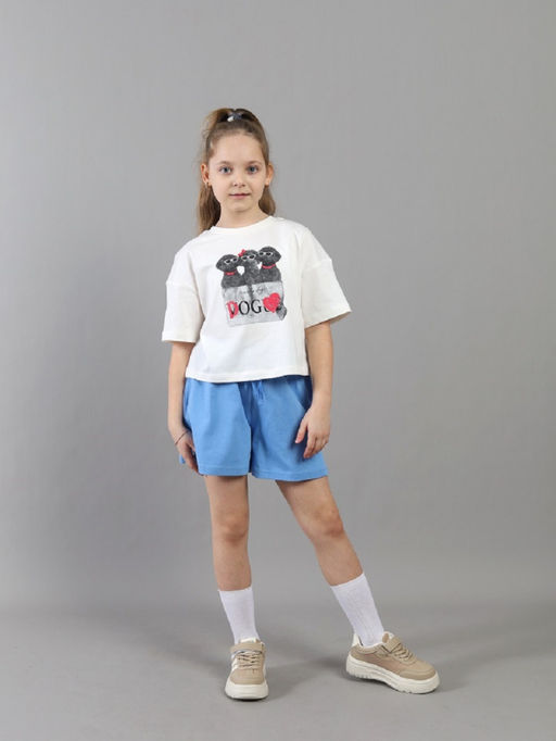 CRB wear / CSJG 70581-42K Шорты для девочки,синий/Ex.Cherubino  фото 3