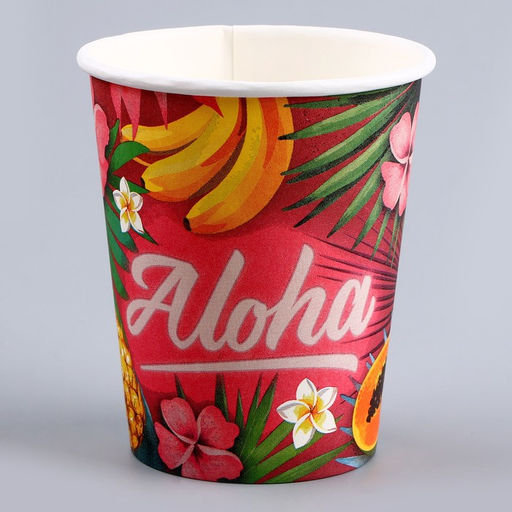 Набор бумажной посуды Aloha: 6 тарелок, 6 стаканов - Страна карнавалия фото 3