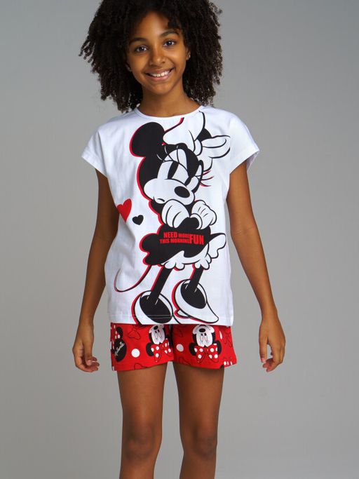 Пижама PlayToday Disney Minnie Mouse для девочки хлопок с эластаном в ассортименте  фото 2