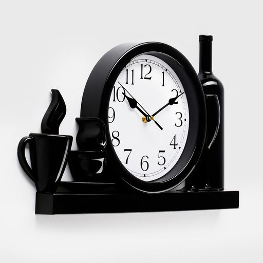 Часы настенные «Вино или кофе?», плавный ход, 26.5×40.5 см, циферблат 20 см