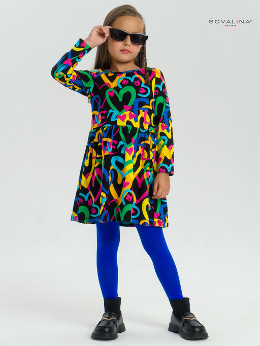 Платье Эля яркие сердца на черном - Sovalina фото 24