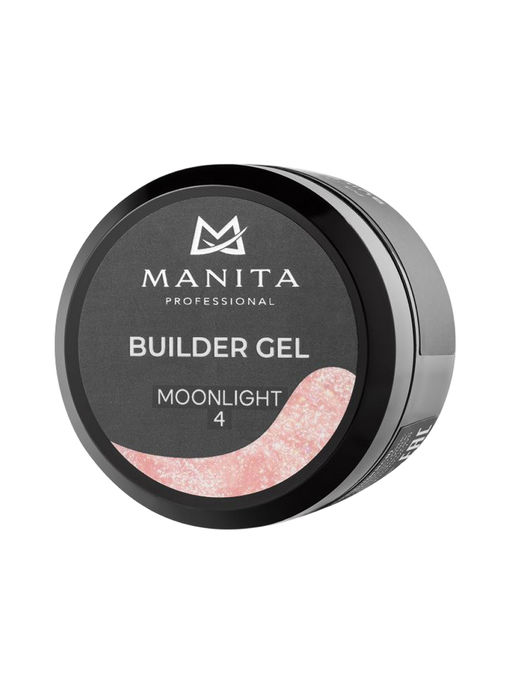 Manita Professional Гель моделирующий для ногтей с хлопьями юки / Builder Gel Moonlight №04, 15 мл
