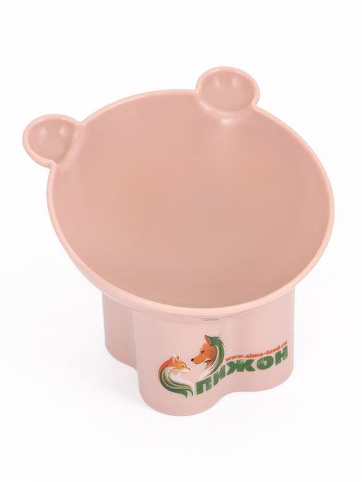 Миска высокая для животных 250 мл, пластик, персиковая