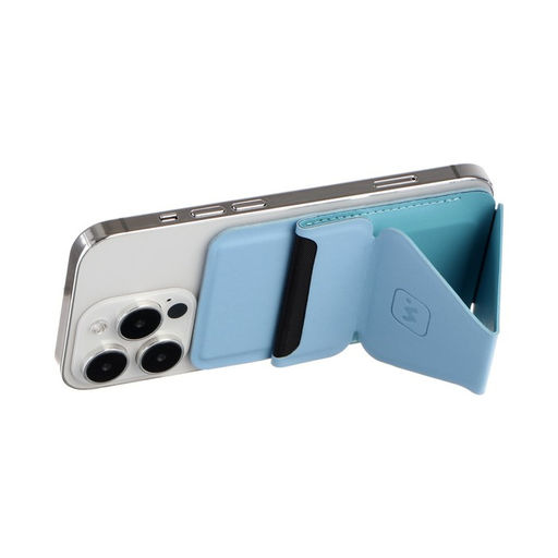 Магнитный кошелёк-подставка Windigo, поддержка Magsafe, для iPhone 12/13/14/15, небесный голубой  фото 22