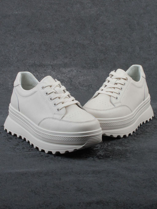 03-YC282-2 BEIGE Кроссовки женские (натуральная кожа) - Фабричный китай фото 16