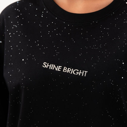 Футболка женская MIST Shine Bright, размер L, черная