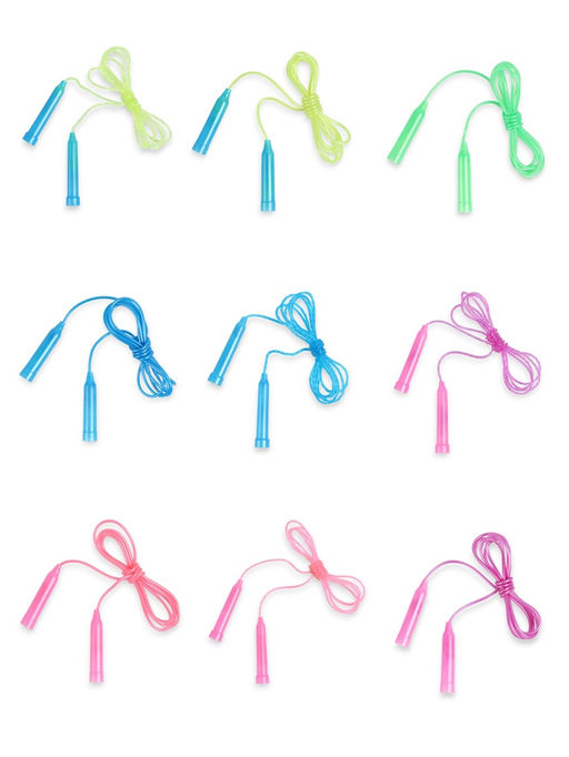 Цена за 10 шт. Скакалка детская, 2 м, регулируемая, цвет МИКС