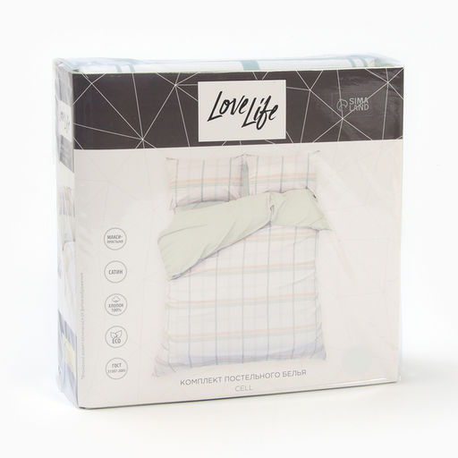 Постельное бельё 1.5-спальное LoveLife Cell, сатин