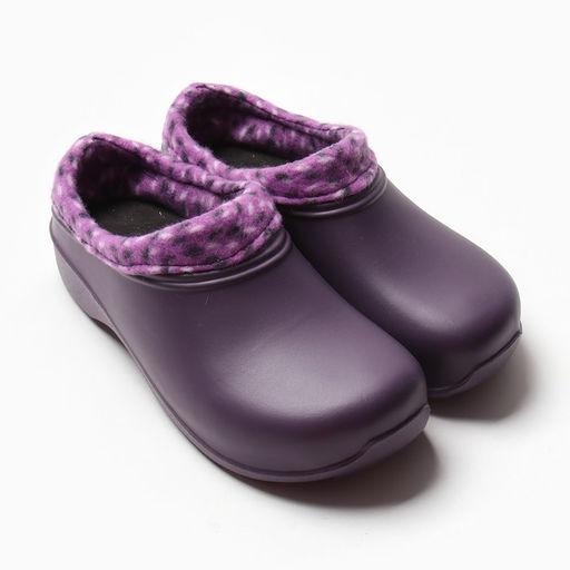 Галоши женские утепленные «Коро» с отворотом, цвет баклажан, размер 41