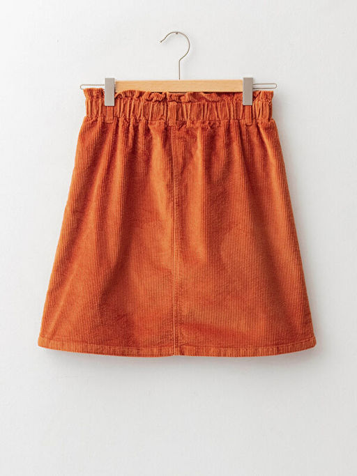 Beli Lastikli Basic Kadife K?z ?ocuk Etek - Waikiki фото 2