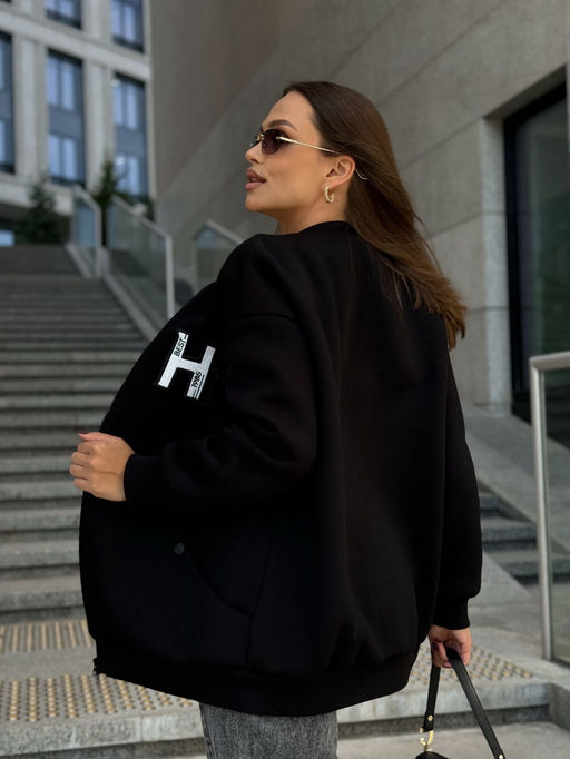 Бомбер DilanaVIP 2068 черный - Dilana vip фото 4