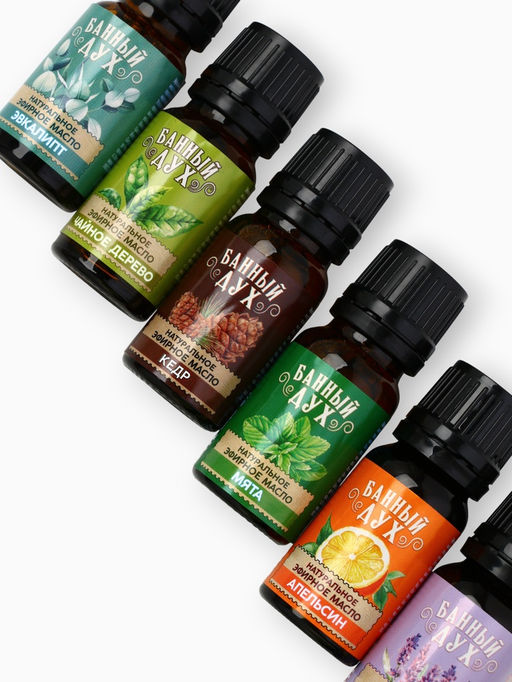 Эфирное масло, набор 6 шт. ? 10 мл, Банный дух