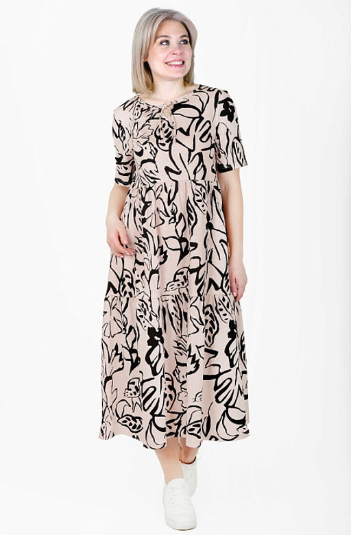 Платье Астра Х-481 (46-56) кулирка - Лотос фото 12