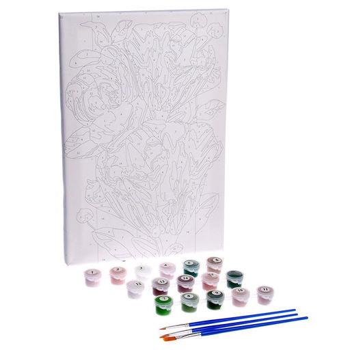 Картина по номерам на холсте с подрамником Цветы для души, 20?30 см