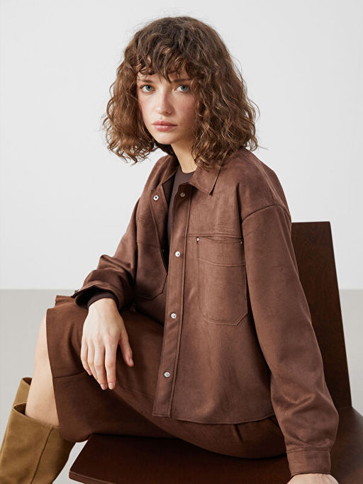 G?mlek Yaka Kad?n S?et G?r?n?ml? Ceket