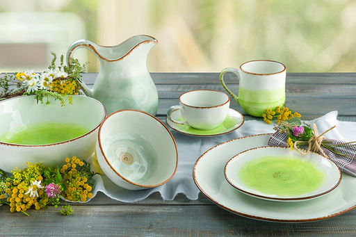 Салатник 23*23*9 см 2,2 л "Кантри" голубой