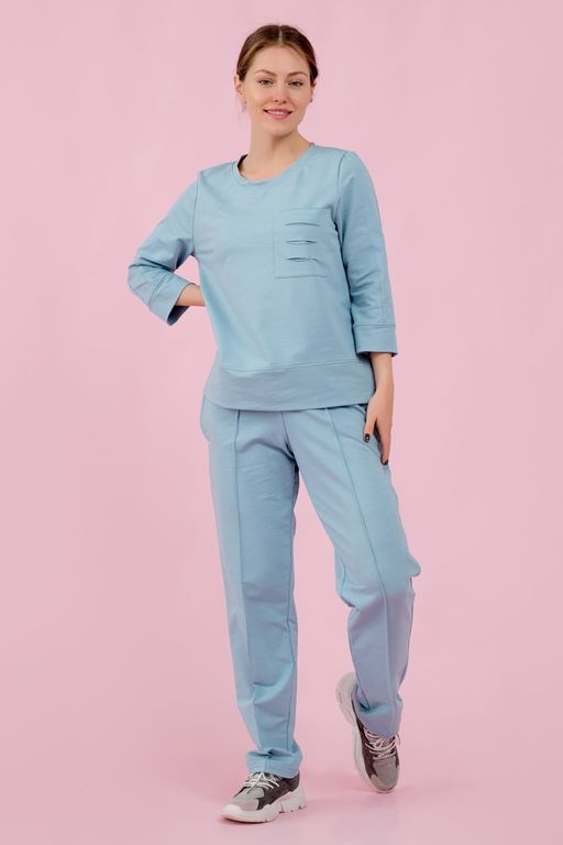Брюки трикотажные голубые - Odis фото 13