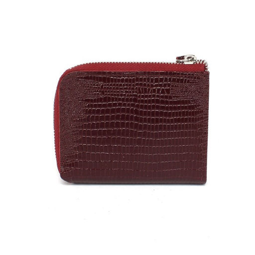 Портмоне женское Croco-ПР-931 натуральная кожа 1 отд, 4 карм, бордо игуана (78) 265477  фото 2