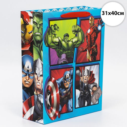 Пакет подарочный, 31 х 40 х 11,5 см, Мстители - Marvel фото 2
