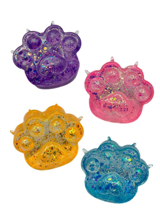 Антистресс - СКВИШ "Таба Лапка" 7*6,5см гелевый (FJ-5110) голубой/розовый/фиолетовый/оранжевый