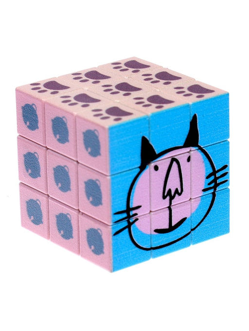 Цена за 12 шт. Кубик Рубика «Звери», игрушка механическая, 3.5 × 3.5 см, МИКС