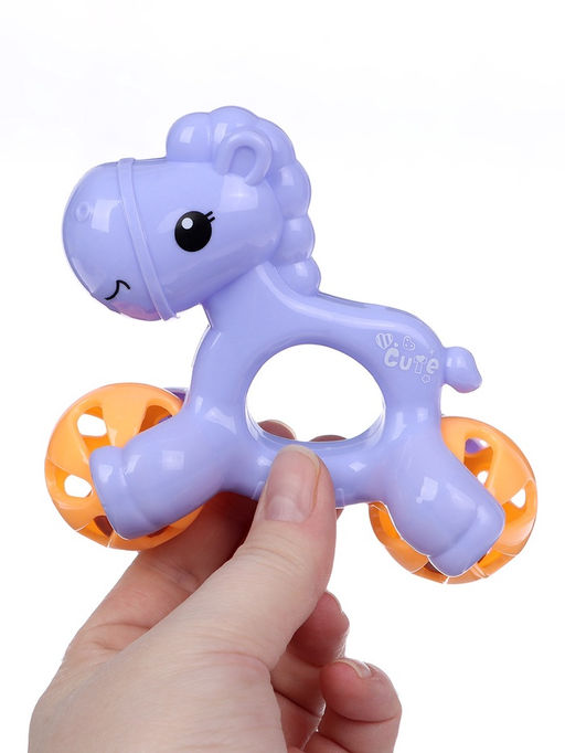 Погремушка Лошадка, 13 см, МИКС, Крошка Я