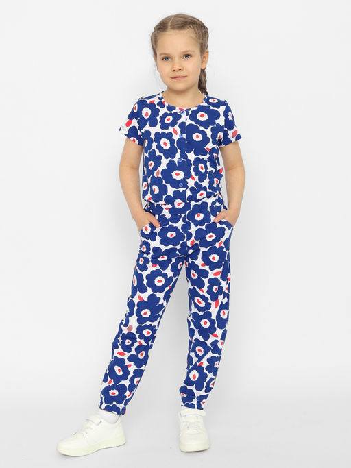 CRB wear/CSKG 90188-41-373 Полукомбинезон для девочки,темно-синий/Ex.Cherubino  фото 2