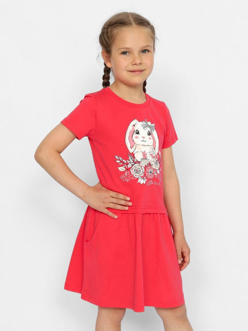CRB wear/CWKG 63412-25 Платье для девочки,малиновый/Ex.Cherubino  фото 3