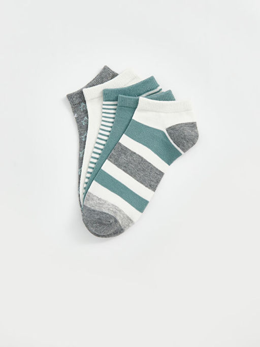 Desenli Kad?n Patik ?orap 5li